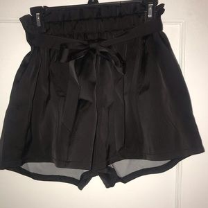 Zaful Black Paper Bag Shorts